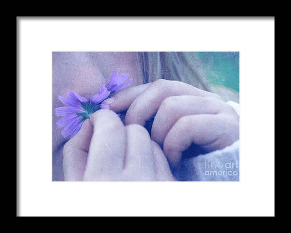 Girl Framed Print featuring the photograph Smell Life - v06t2 by Variance Collections