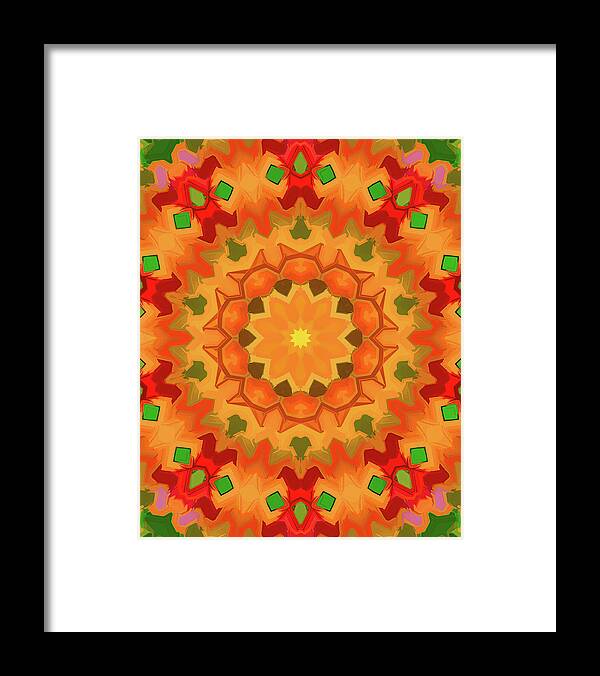 Mandala Art Framed Print featuring the painting Smile by Jeelan Clark