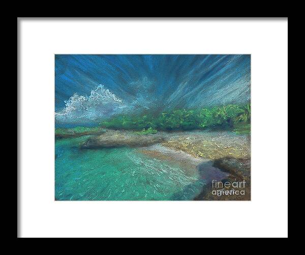 Beach Framed Print featuring the pastel Smith's Cove Landscape by Jerome Wilson