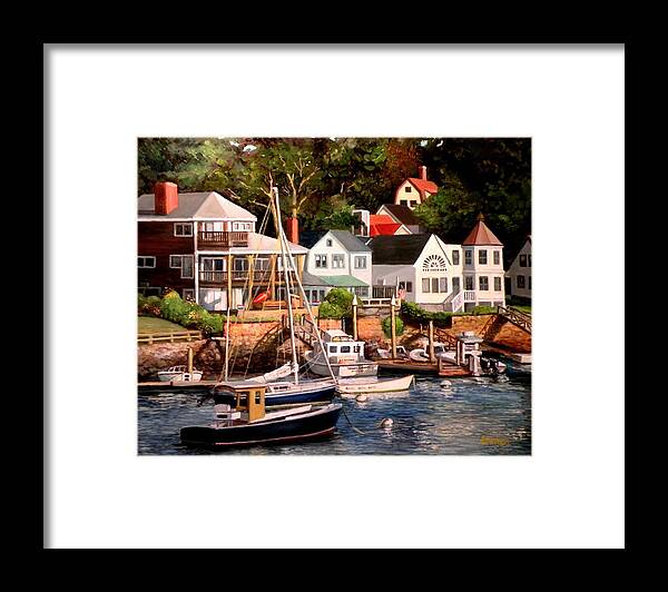 Gloucester Framed Print featuring the painting Smiths Cove Gloucester by Eileen Patten Oliver