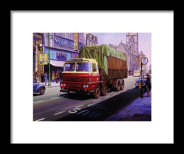 Painting For Sale Framed Print featuring the painting Smith's Scammell Routeman II by Mike Jeffries