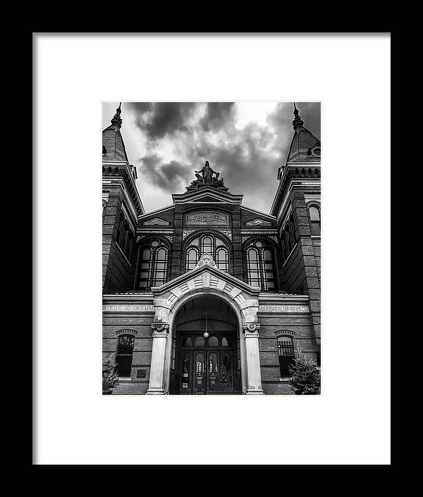 Monochrome Framed Print featuring the photograph Smithsonian Arts and Industries Building by Chris Montcalmo