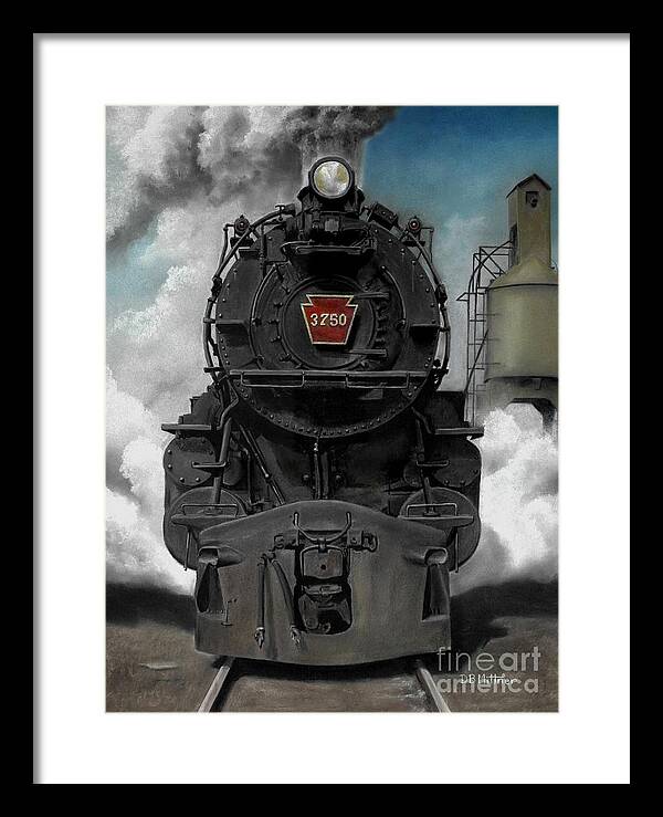 Trains Framed Print featuring the painting Smoke and Steam by David Mittner