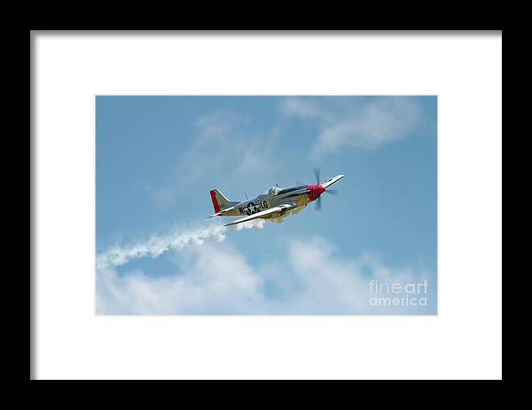 P51 Framed Print featuring the photograph Smokin 51 Color by Gulf Coast Aerials -