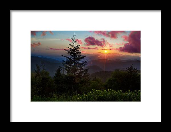 Great Smoky Mountains Framed Print featuring the photograph Smoky Mountain Sunset by Christopher Mobley