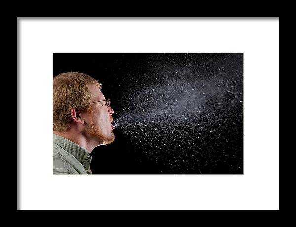 21st Century Framed Print featuring the photograph Sneeze In Progress, Revealing The Plume by Everett