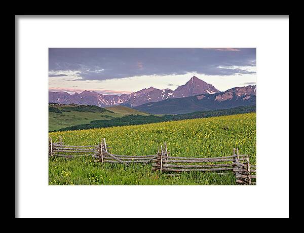 Fence Framed Print featuring the photograph Sneffels Fence 2 by Whit Richardson
