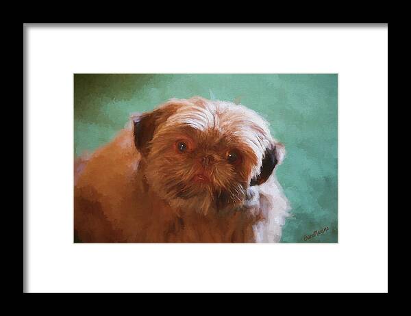 Dog Framed Print featuring the painting Snicker Doodle 852 - Painting by Ericamaxine Price