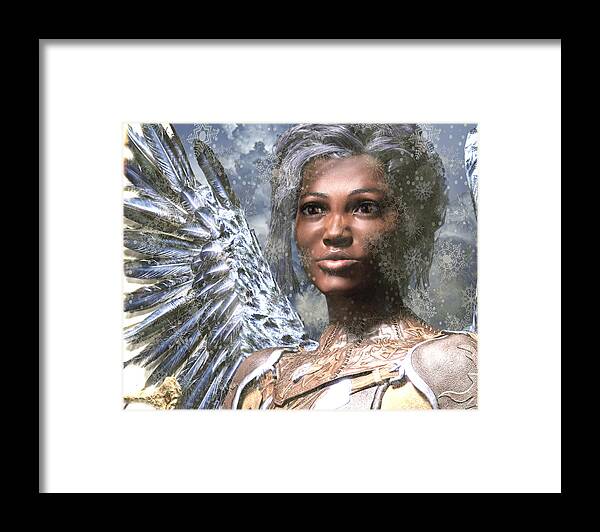 Snow Angel Framed Print featuring the painting Snow Angel by Suzanne Silvir
