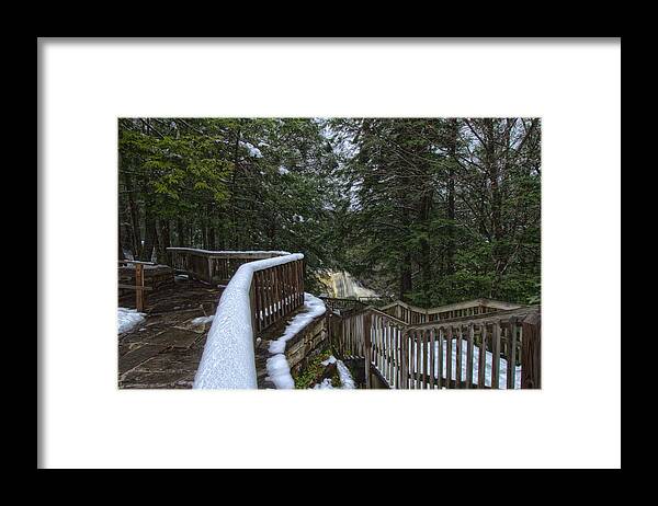 Daniel Houghton Framed Print featuring the photograph Snow Covered Path by Daniel Houghton