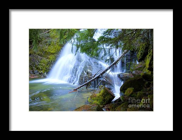 snow Creek Framed Print featuring the photograph Snow Creek Falls by Idaho Scenic Images Linda Lantzy