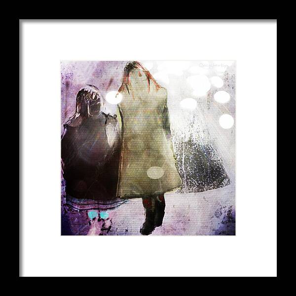 Children Framed Print featuring the digital art Snow Day by Delight Worthyn