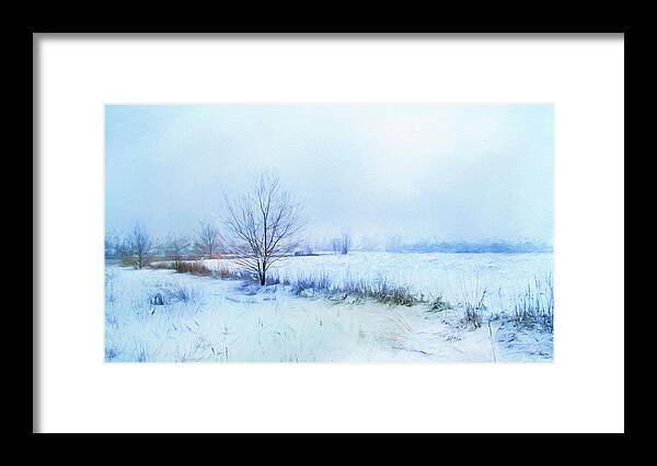 Snow Framed Print featuring the photograph Snow Field by John Rivera