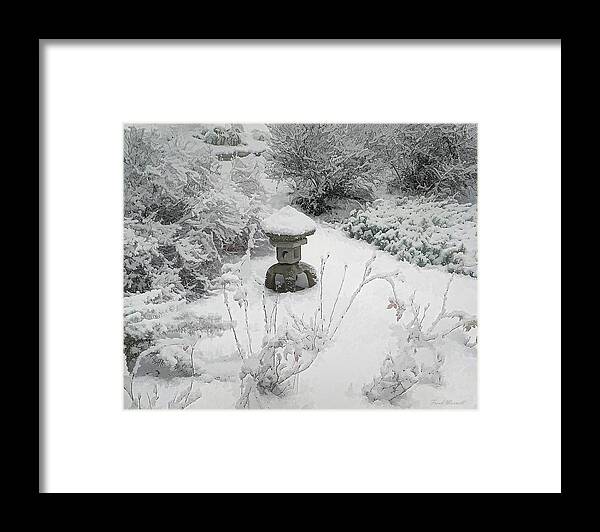 Snow Framed Print featuring the photograph Snow Garden II by Frank Maxwell