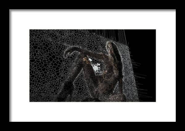 Vorotrans Framed Print featuring the digital art Snow Gazelle by Stephane Poirier
