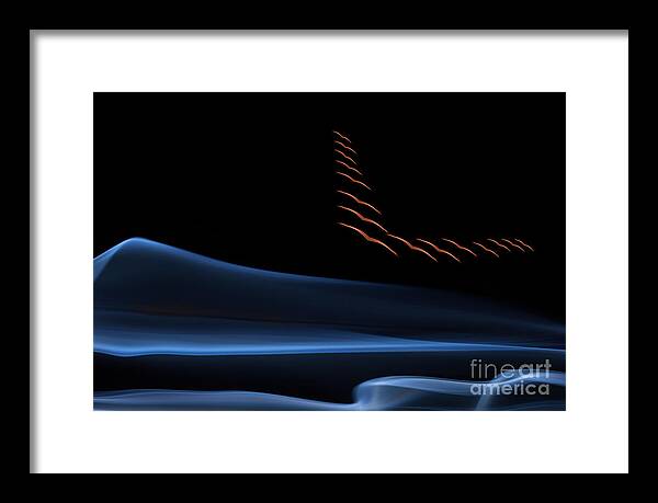Abstract Framed Print featuring the photograph Snow Geese by Roger Monahan
