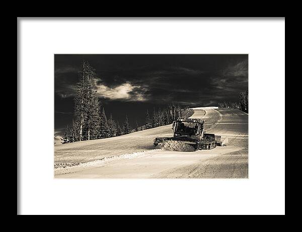 Snowcat Framed Print featuring the photograph Snowcat by Stephen Holst