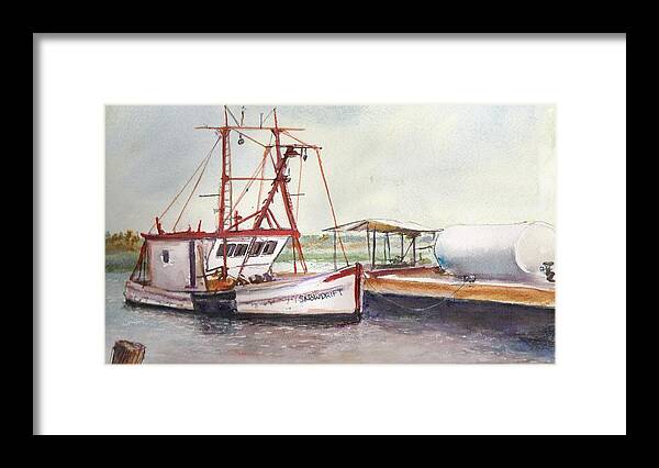 Boats Framed Print featuring the painting Snowdrift by Bobby Walters