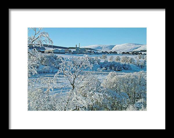 Glenlivet Framed Print featuring the photograph Snowfall at Glenlivet by Phil Banks