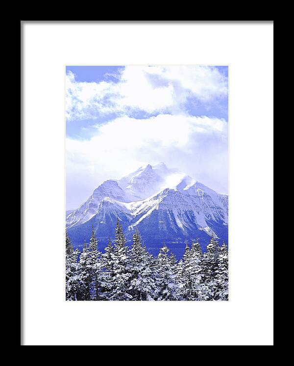 Mountain Framed Print featuring the photograph Snowy mountain by Elena Elisseeva