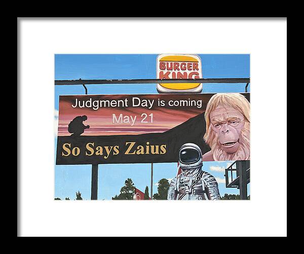 Astronaut Framed Print featuring the painting So Says Zaius by Scott Listfield