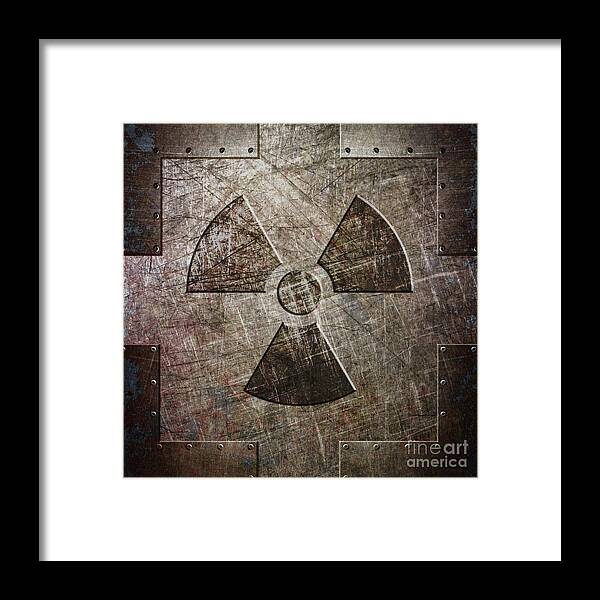 Radiation Framed Print featuring the digital art So this is the end by Fred Ber