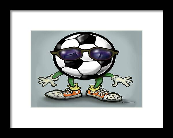 Soccer Framed Print featuring the digital art Soccer Cool by Kevin Middleton