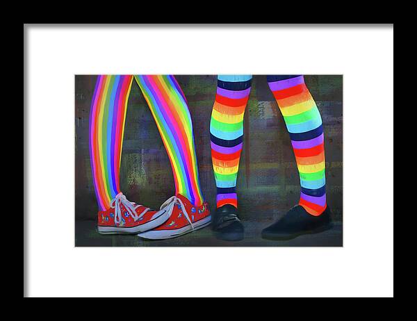 Feet Framed Print featuring the photograph Socks by Nikolyn McDonald