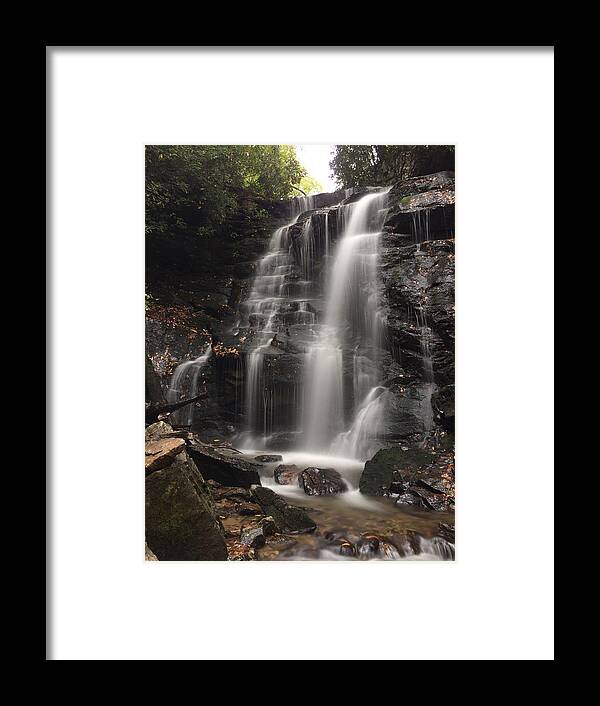 Waterfall Framed Print featuring the photograph Soco Falls-Portrait Version by Richie Parks