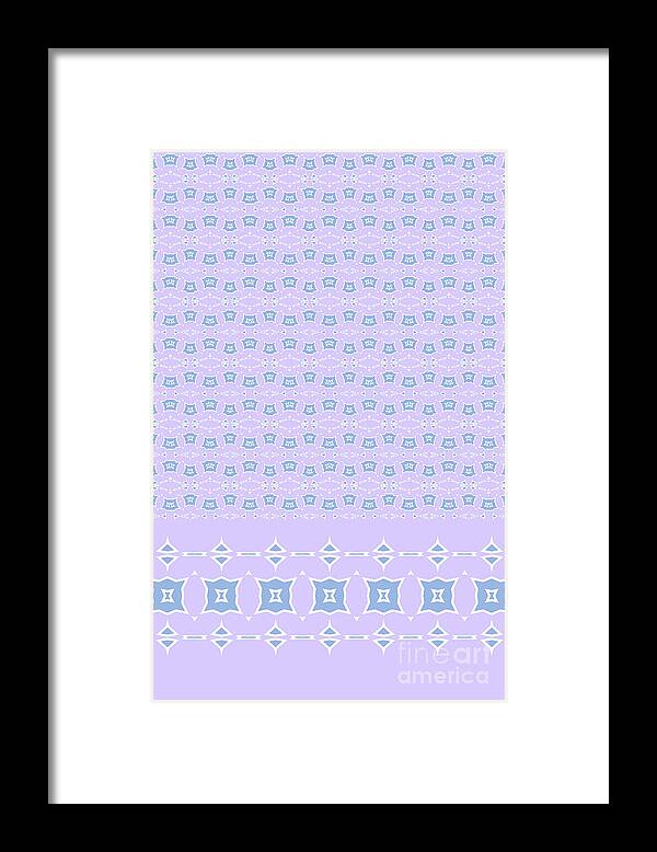 Soft Framed Print featuring the digital art Soft Mauve Romance Pattern by Joy Watson