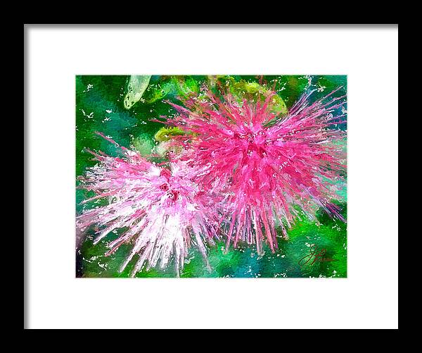 Pink Flower Framed Print featuring the painting Soft Pink Flower by Joan Reese
