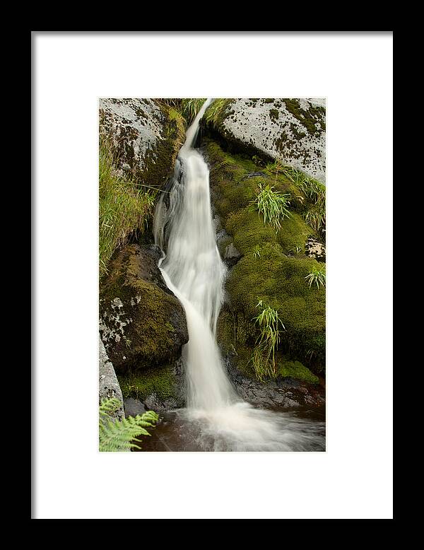 Waterfall Framed Print featuring the photograph Soft ribbons by Celine Pollard
