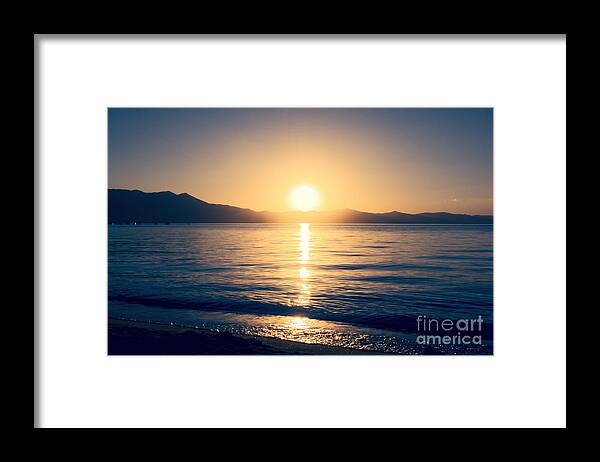 Soft Framed Print featuring the photograph Soft Sunset Lake by Joe Lach
