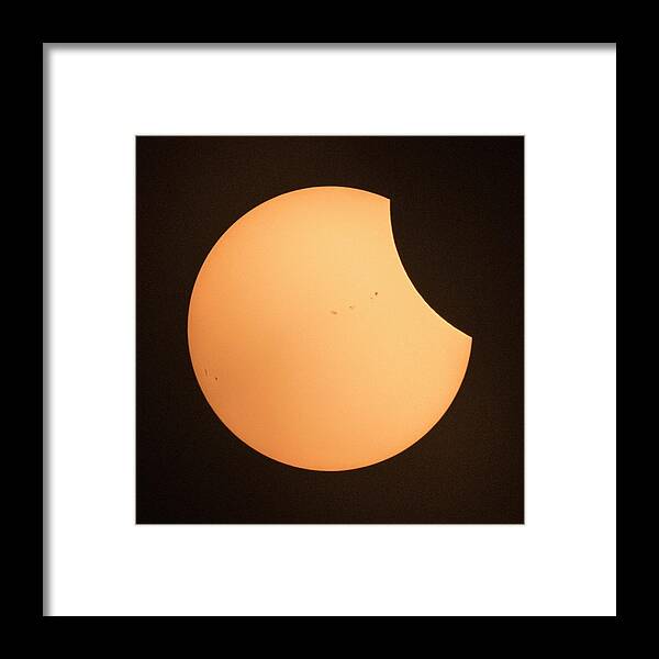 Solar Framed Print featuring the photograph Solar Eclipse 2017 1320 by William Bitman
