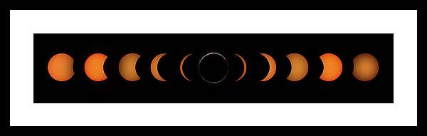 Solar Eclipse Framed Print featuring the photograph Solar Eclipse Composite by Greg Norrell