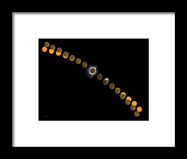 Solar Eclipse Framed Print featuring the photograph Solar Eclipse Stages 2017 by Judi Dressler