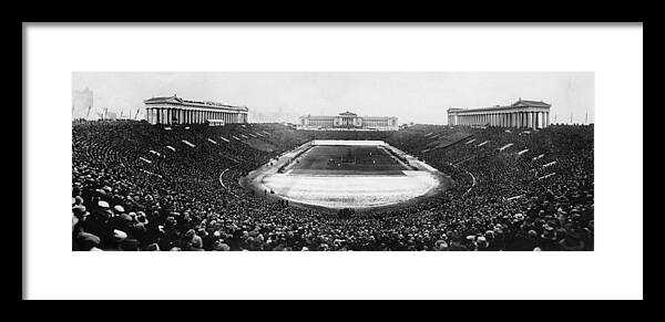 1950s Candids Framed Print featuring the photograph Soldier Field, Chicago, Illinois, Circa by Everett