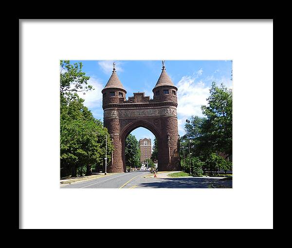 Trinity Street Framed Print featuring the photograph Soldiers and Sailors Memorial Arch by Catherine Gagne