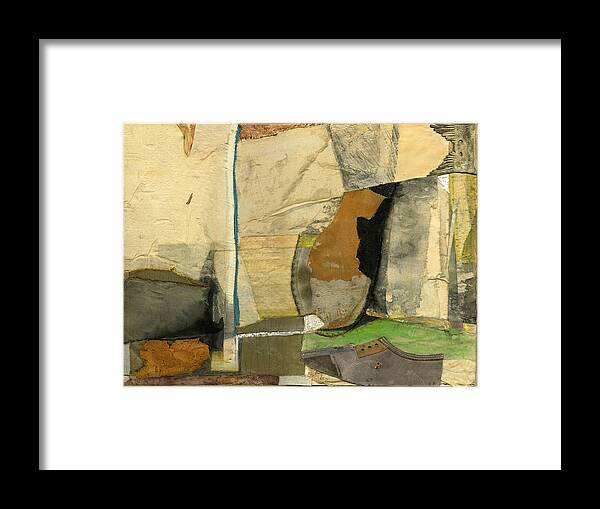 Collage Framed Print featuring the painting Soled Out by Lynne Taetzsch