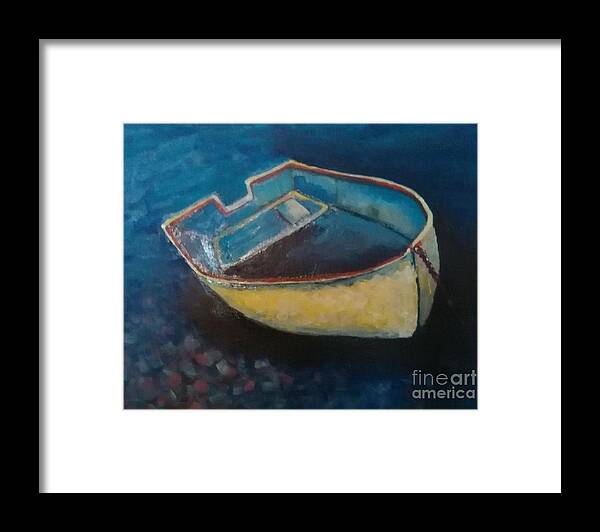 Boating Framed Print featuring the painting Solitude by Sherry Harradence