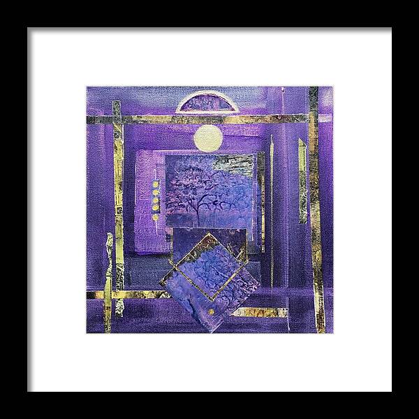 Purple Framed Print featuring the mixed media Solstice Dreams by Sandra Lee Scott