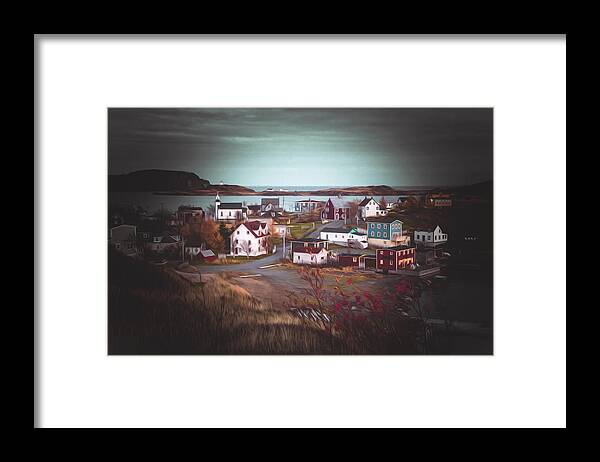Town Framed Print featuring the digital art Some Town by Shelley Evans