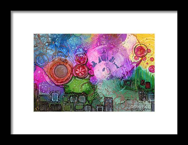 Alcohol Ink Framed Print featuring the painting Sometimes It's Confusing by Vicki Baun Barry