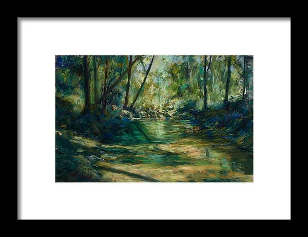 Green River Framed Print featuring the painting Somewhere Near Austin by Billie Colson