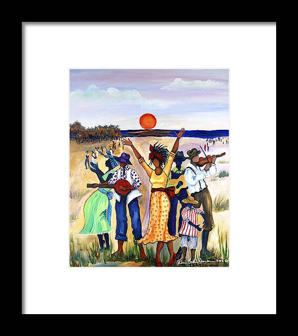 Gullah Framed Print featuring the painting Songs of Zion by Diane Britton Dunham