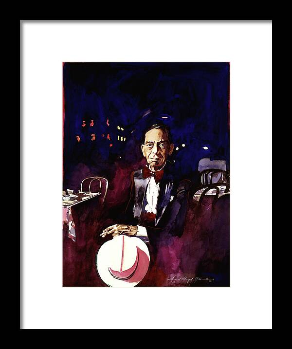Sonny Greer Framed Print featuring the painting Sonny Greer jazz drummer by David Lloyd Glover