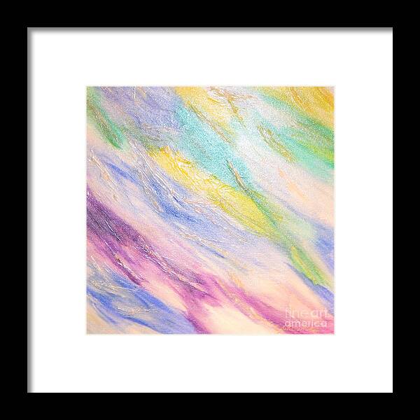 Abstract Framed Print featuring the painting Soothing by Lori Jacobus-Crawford