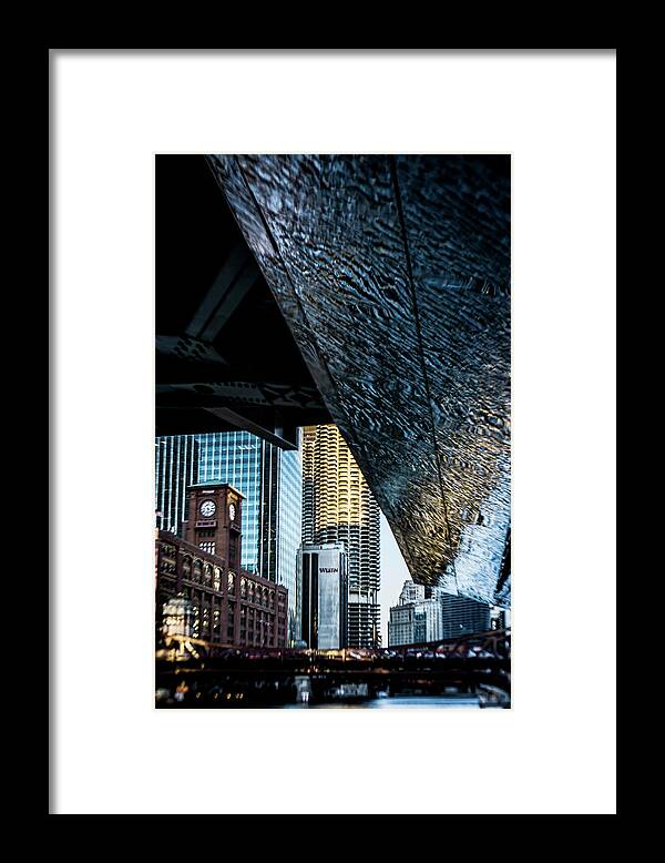 Chicago Framed Print featuring the photograph Sort of Abstract look at Chicago's Riverwalk by Sven Brogren