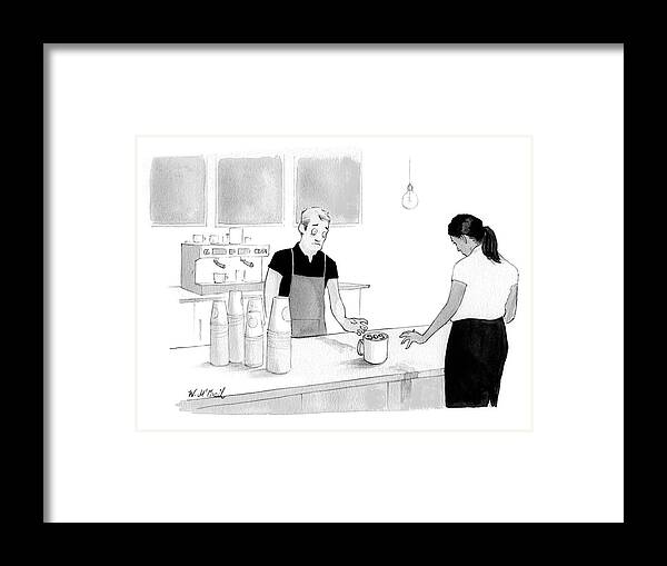 Sos Framed Print featuring the drawing SOS Cafe by Will McPhail