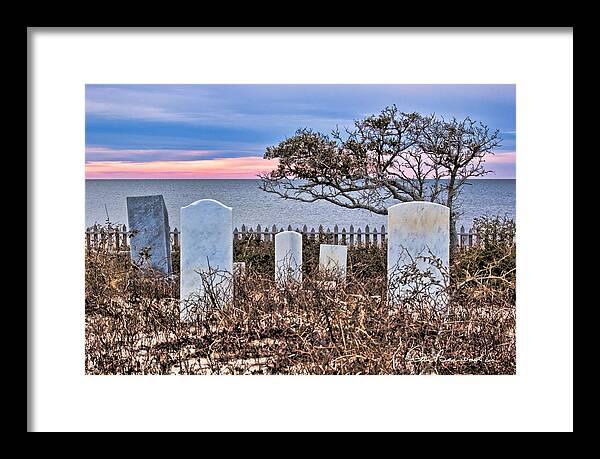 North Carolina Framed Print featuring the photograph Soundfront Cemetery - Salvo 3485 by Dan Beauvais